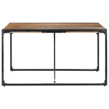 Dining Table 140x140x75 cm Solid Wood - Side View