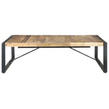 Coffee Table 140x140x40 cm Solid Wood Mango - Front View