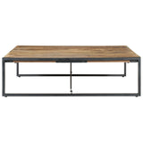 Coffee Table 140x140x40 cm Solid Wood Mango - Side View