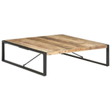 Coffee Table 140x140x40 cm Solid Wood Mango - Close-Up Angle