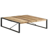 Coffee Table 140x140x40 cm Solid Wood Mango - Low Angle