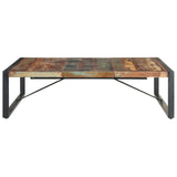 Coffee Table 140x140x40 cm Solid Wood Reclaimed - Front View