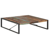Coffee Table 140x140x40 cm Solid Wood Reclaimed - Close-Up Angle