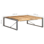 Coffee Table 120x120x40 cm Solid Wood Mango