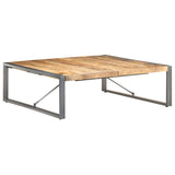 Coffee Table 120x120x40 cm Solid Wood Mango - Close-Up Angle