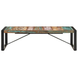 Coffee Table 140x70x40 cm Solid Wood Reclaimed - Front View