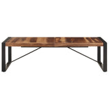 Coffee Table 140x70x40 cm Solid Wood - Front View