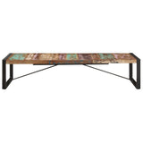 Coffee Table 180x90x40 cm Solid Wood Reclaimed - Front View