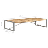 Coffee Table 180x90x40 cm Solid Wood Mango - Close-Up Angle
