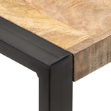 Dining Table 60x60x75 cm Solid Wood Mango - Side View