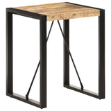 Dining Table 60x60x75 cm Solid Wood Mango - Rear View