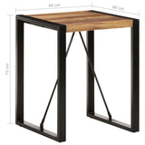 Dining Table 60x60x75 cm Solid Acacia Wood - 45-Degree Angle