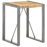 Dining Table 60x60x75 cm Solid Rough Mango Wood - Extra Image
