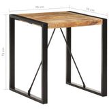Dining Table 70x70x75 cm Solid Wood Mango - 45-Degree Angle