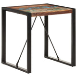 Dining Table 70x70x75 cm Solid Wood Reclaimed - Rear View