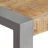 Dining Table 70x70x75 cm Solid Wood Mango - Side View