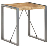 Dining Table 70x70x75 cm Solid Wood Mango - Close-Up Angle