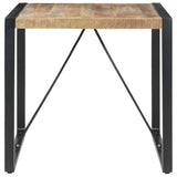 Dining Table 80x80x75 cm Rough Mango Wood - Front View