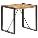 Dining Table 80x80x75 cm Rough Mango Wood - Low Angle