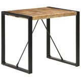 Dining Table 80x80x75 cm Rough Mango Wood - Extra Image