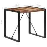 Dining Table 80x80x75 cm Solid Wood