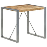 Dining Table 80x80x75 cm Rough Mango Wood - Low Angle