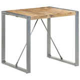 Dining Table 80x80x75 cm Rough Mango Wood - Extra Image