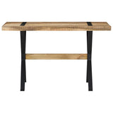 Dining Table 120x60x76 cm Rough Mango Wood - Front View