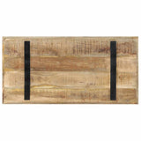 Dining Table 120x60x76 cm Rough Mango Wood - Top-Down View
