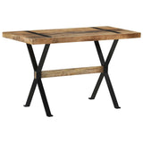 Dining Table 120x60x76 cm Rough Mango Wood - Extra Image