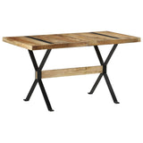 Dining Table 140x70x76 cm Rough Mango Wood - Extra Image