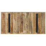Dining Table 140x70x76 cm Rough Mango Wood - Top-Down View