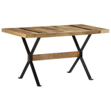 Dining Table 140x70x76 cm Rough Mango Wood - Extra Image