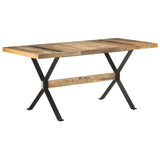 Dining Table 160x80x76 cm Rough Mango Wood - Extra Image