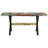 Dining Table 160x80x76 cm Solid Reclaimed Wood - Front View