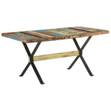 Dining Table 160x80x76 cm Solid Reclaimed Wood - Low Angle