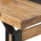 Dining Table 180x90x76 cm Rough Mango Wood - 45-Degree Angle