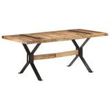 Dining Table 180x90x76 cm Rough Mango Wood - Extra Image