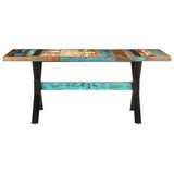 Dining Table 180x90x76 cm Solid Reclaimed Wood - Front View