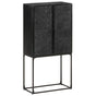 Sideboard Black 60x30x120 cm Solid Acacia and Mango Wood