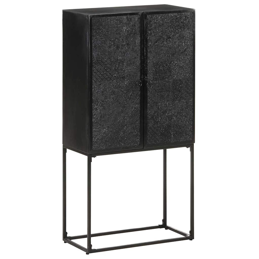 Sideboard Black 60x30x120 cm Solid Acacia and Mango Wood