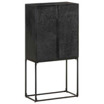 Sideboard Black 60x30x120 cm Solid Acacia and Mango Wood