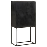 Sideboard Black 60x30x120 cm Solid Acacia and Mango Wood - Top-Down View