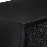 Sideboard Black 60x30x120 cm Solid Acacia and Mango Wood - 45-Degree Angle