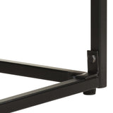 Sideboard Black 60x30x120 cm Solid Acacia and Mango Wood - Close-Up Angle