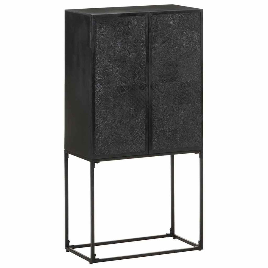 Sideboard Black 60x30x120 cm Solid Acacia and Mango Wood