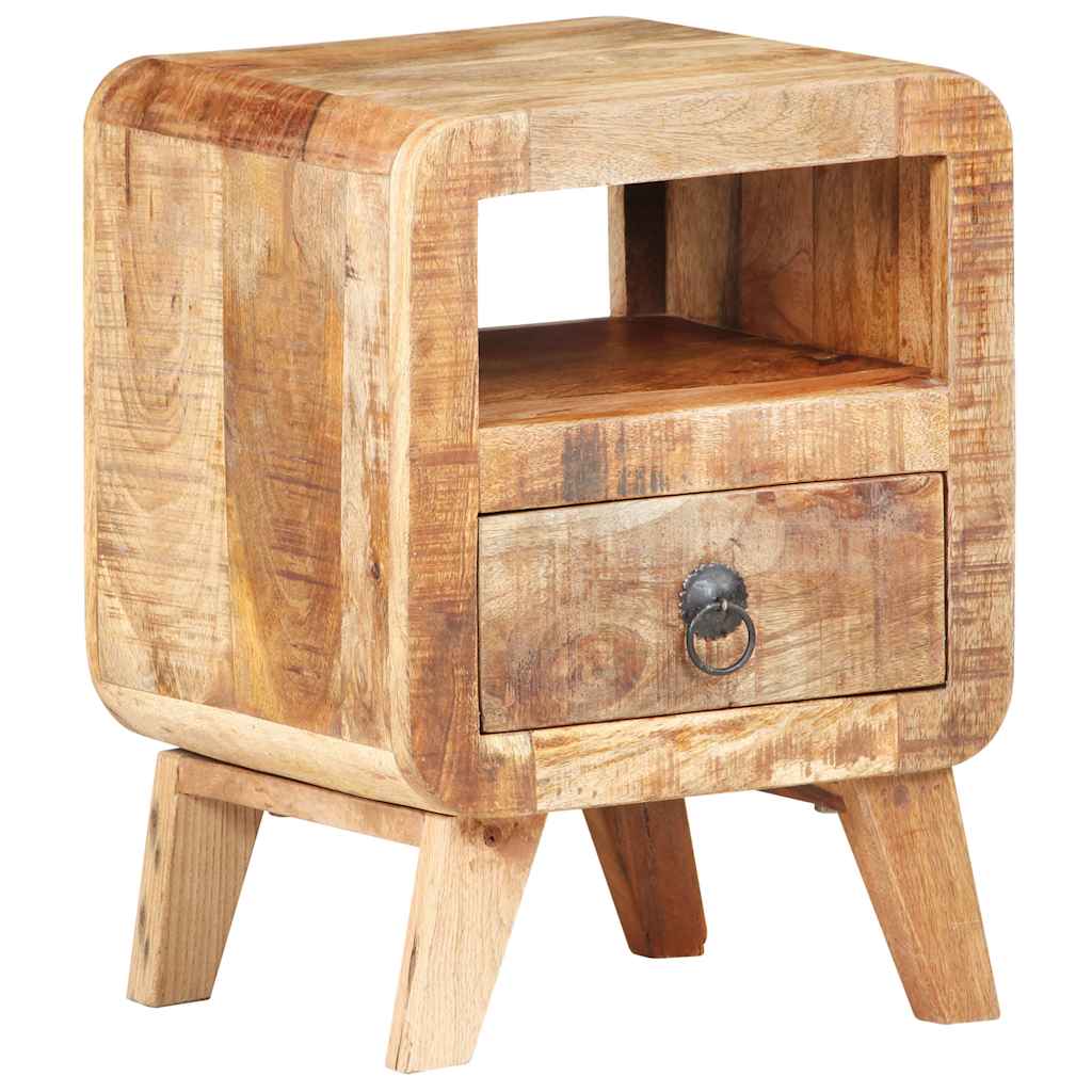Bedside Cabinet 30x30x41 cm Rough Mango Wood