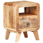 Bedside Cabinet 30x30x41 cm Rough Mango Wood