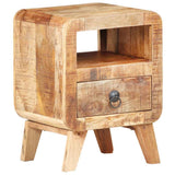 Bedside Cabinet 30x30x41 cm Rough Mango Wood