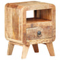 Bedside Cabinet 30x30x41 cm Rough Mango Wood